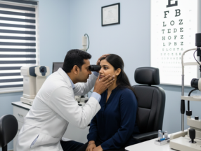 Vision Testing at Eye Clinic